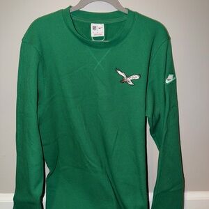 NFL x Nike Green Long Sleeve Thermal with Embroidered Eagle Patch